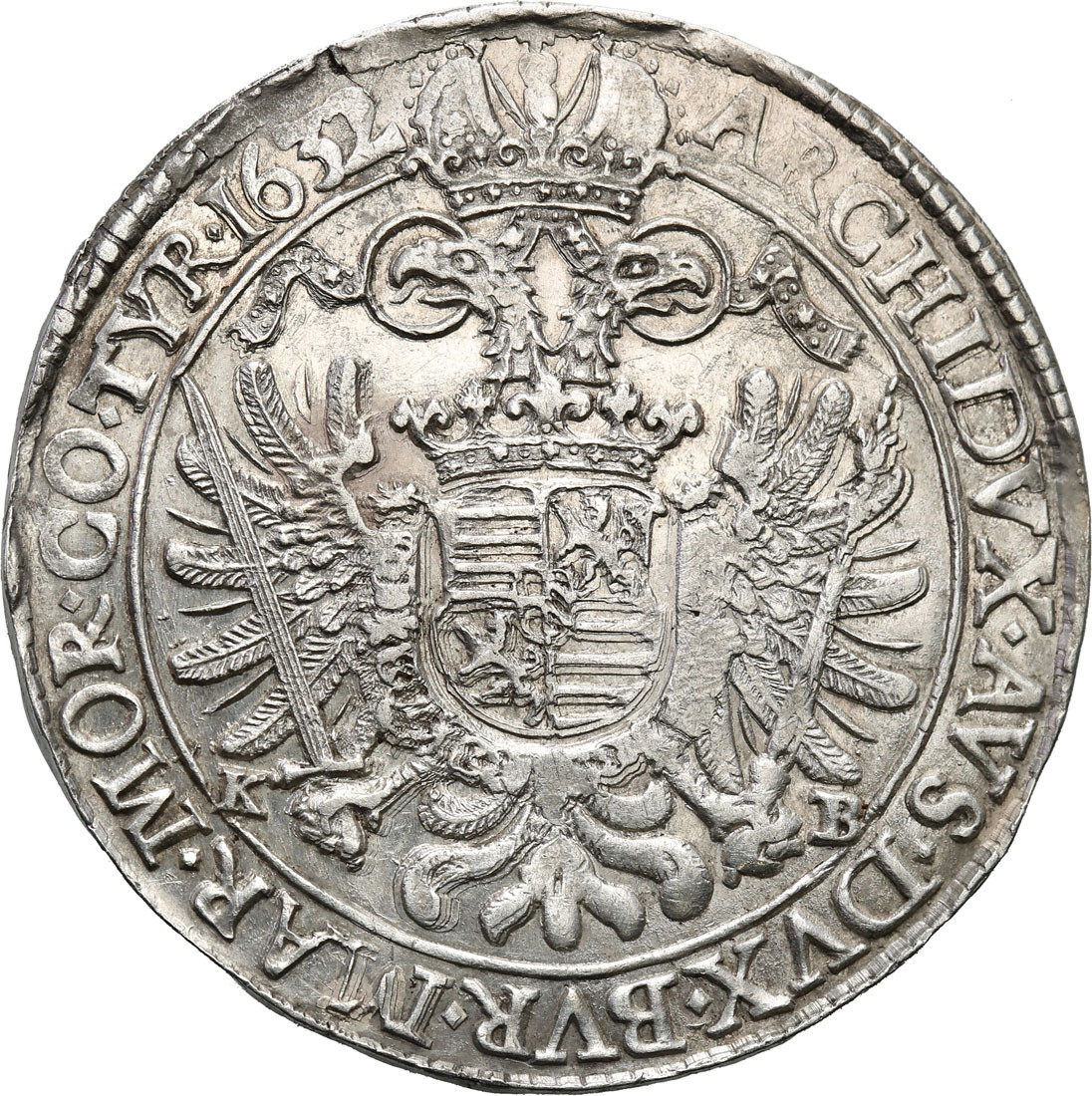 Węgry. Ferdynand II (1619-1637). Talar 1632 KB, Kremnica